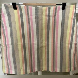NWT LOFT STRIPED LINEN SKIRT SZ 12